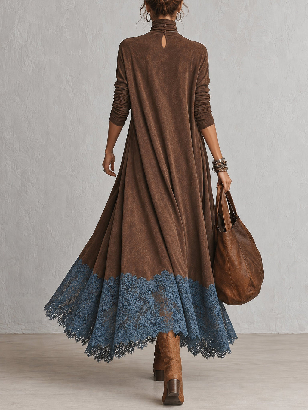 Camila - Vestido Efecto Ante