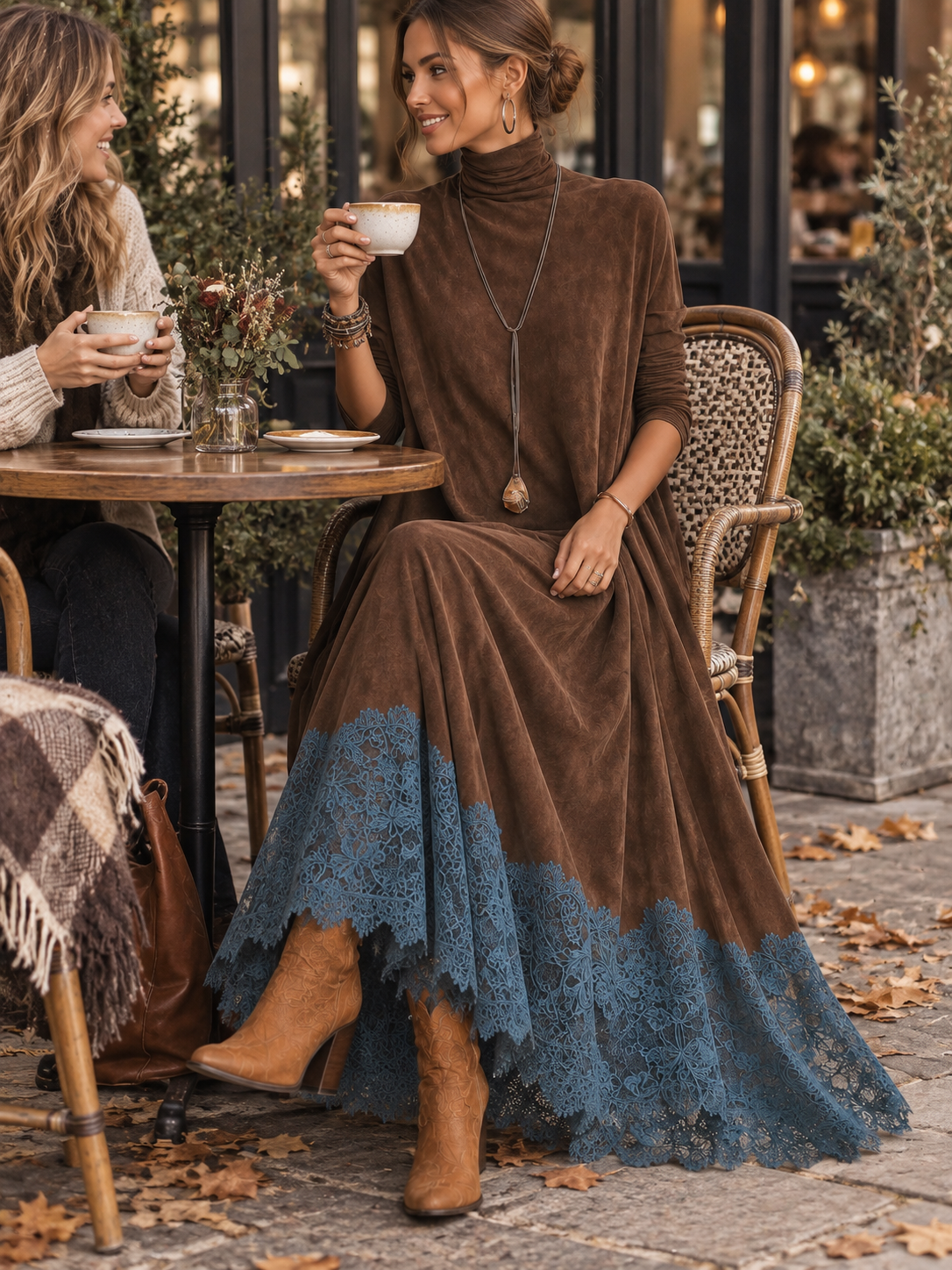 Camila - Vestido Efecto Ante