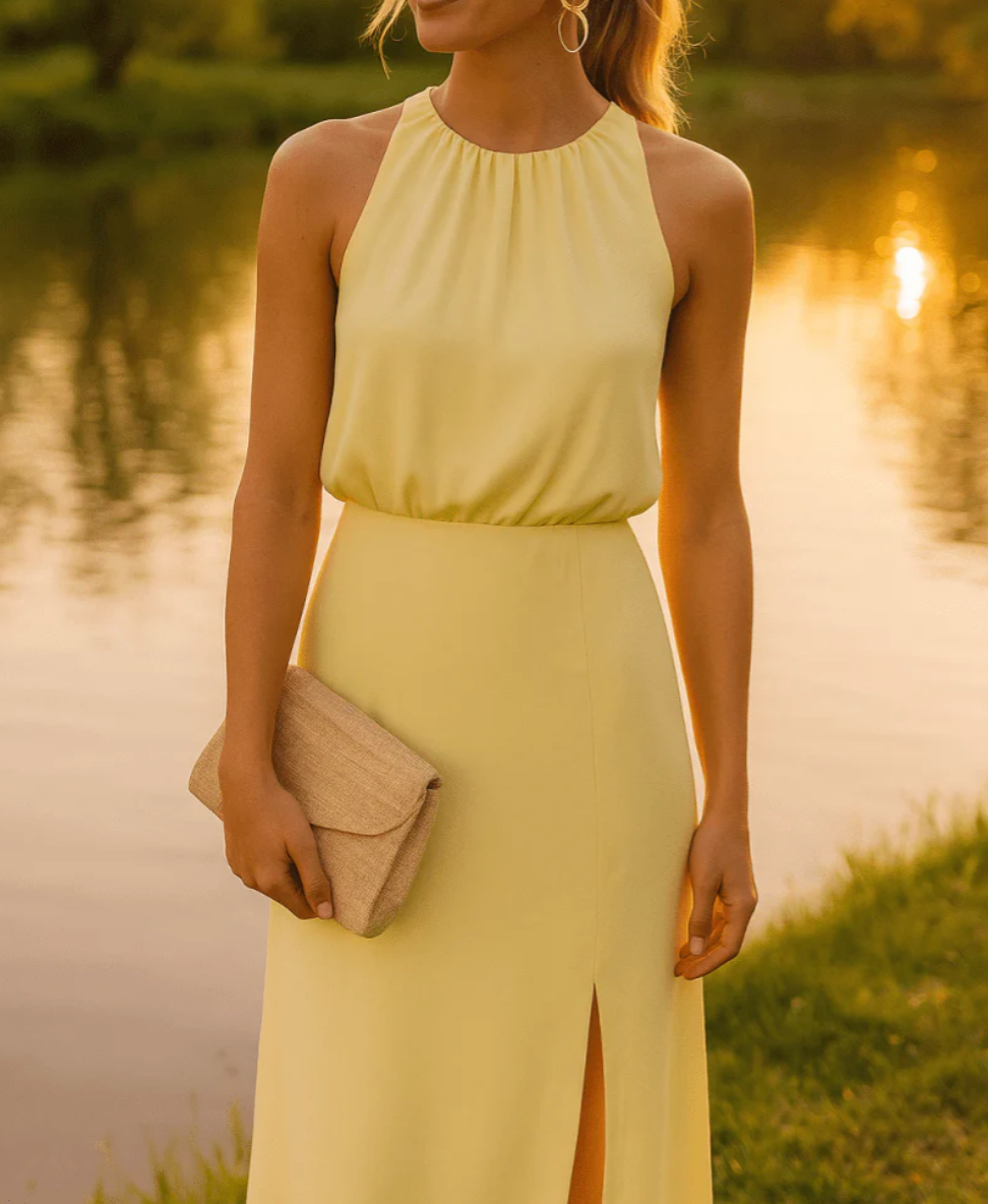 Nikki - Vestido coral