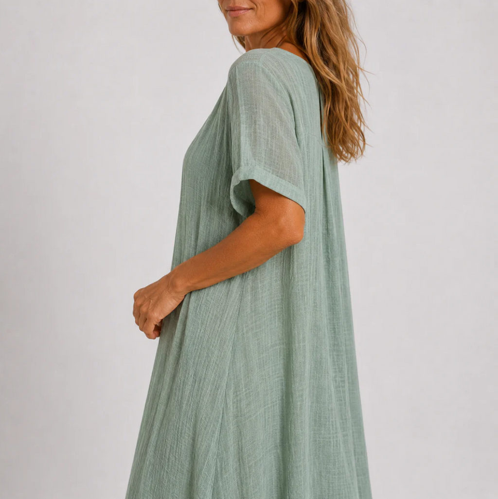 Vestido Celeste - Elegancia Natural