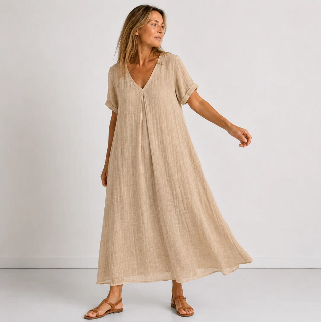 Vestido Celeste - Elegancia Natural