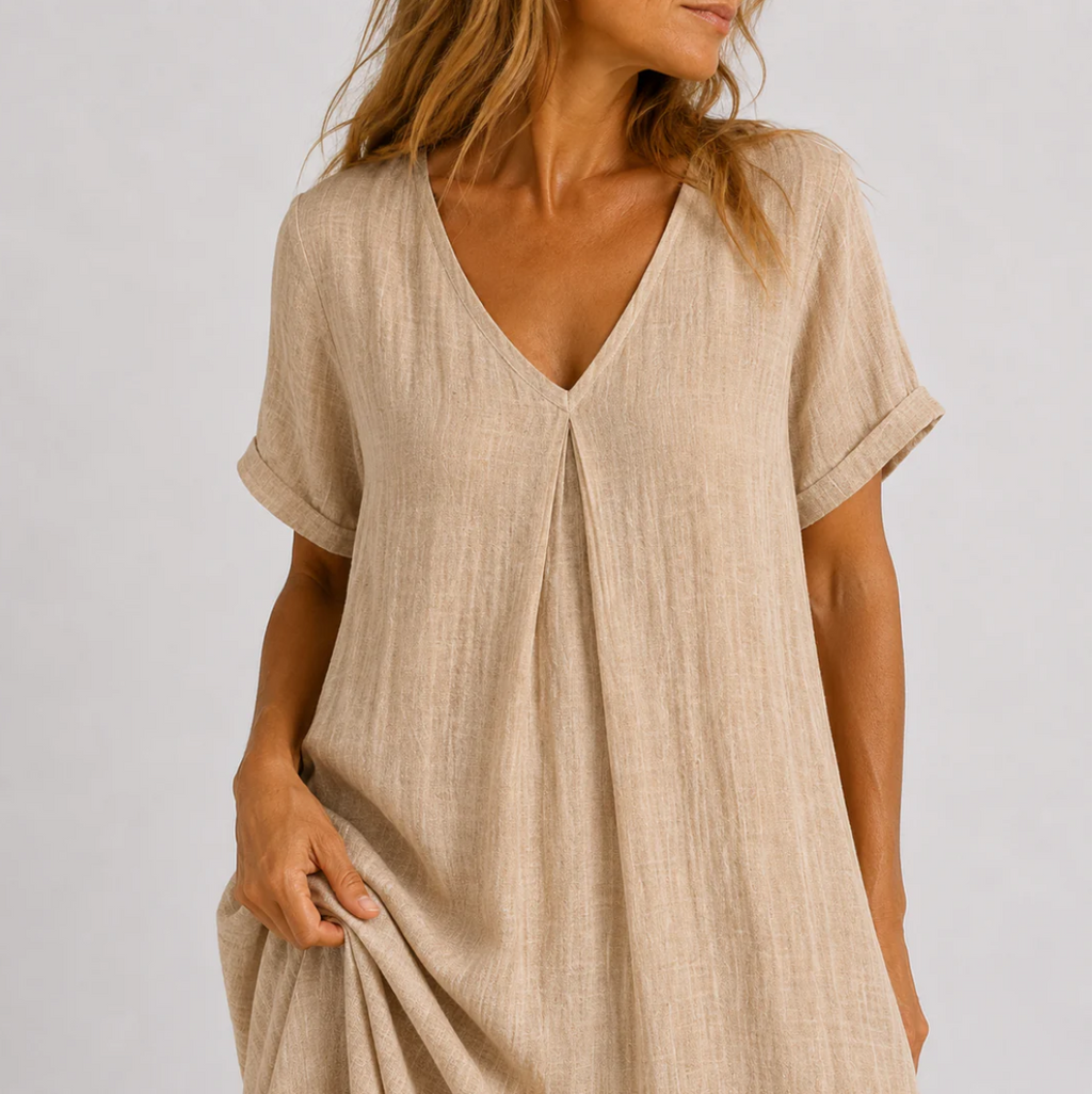 Vestido Celeste - Elegancia Natural