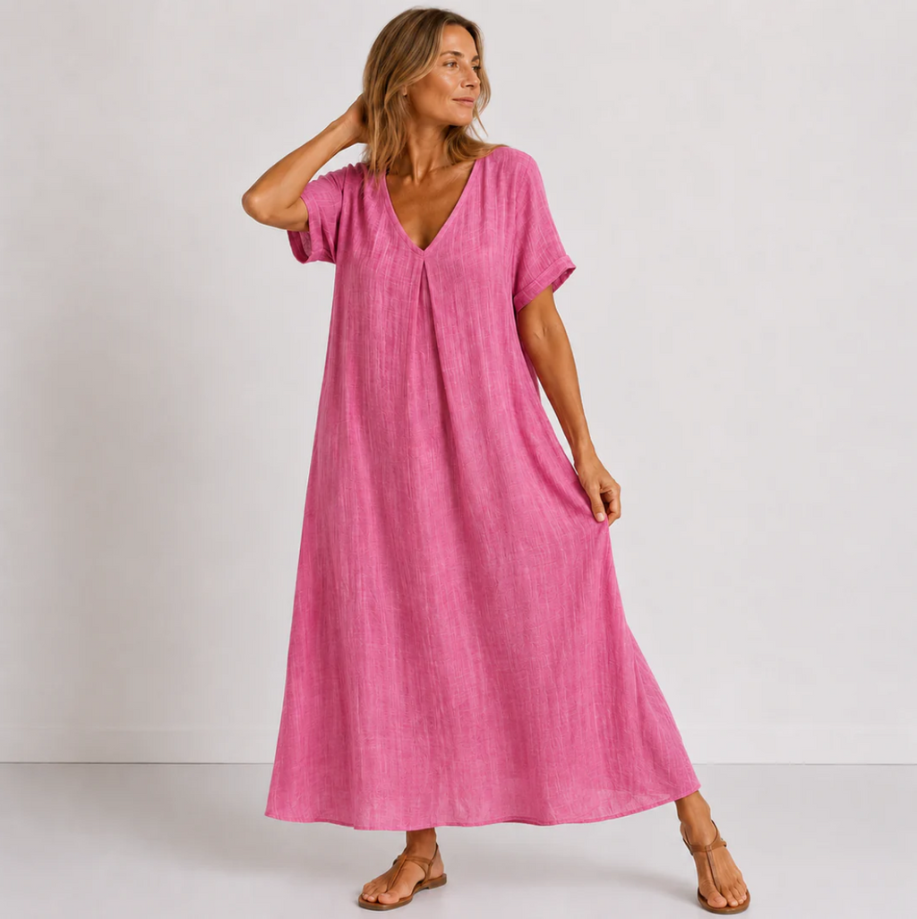 Vestido Celeste - Elegancia Natural