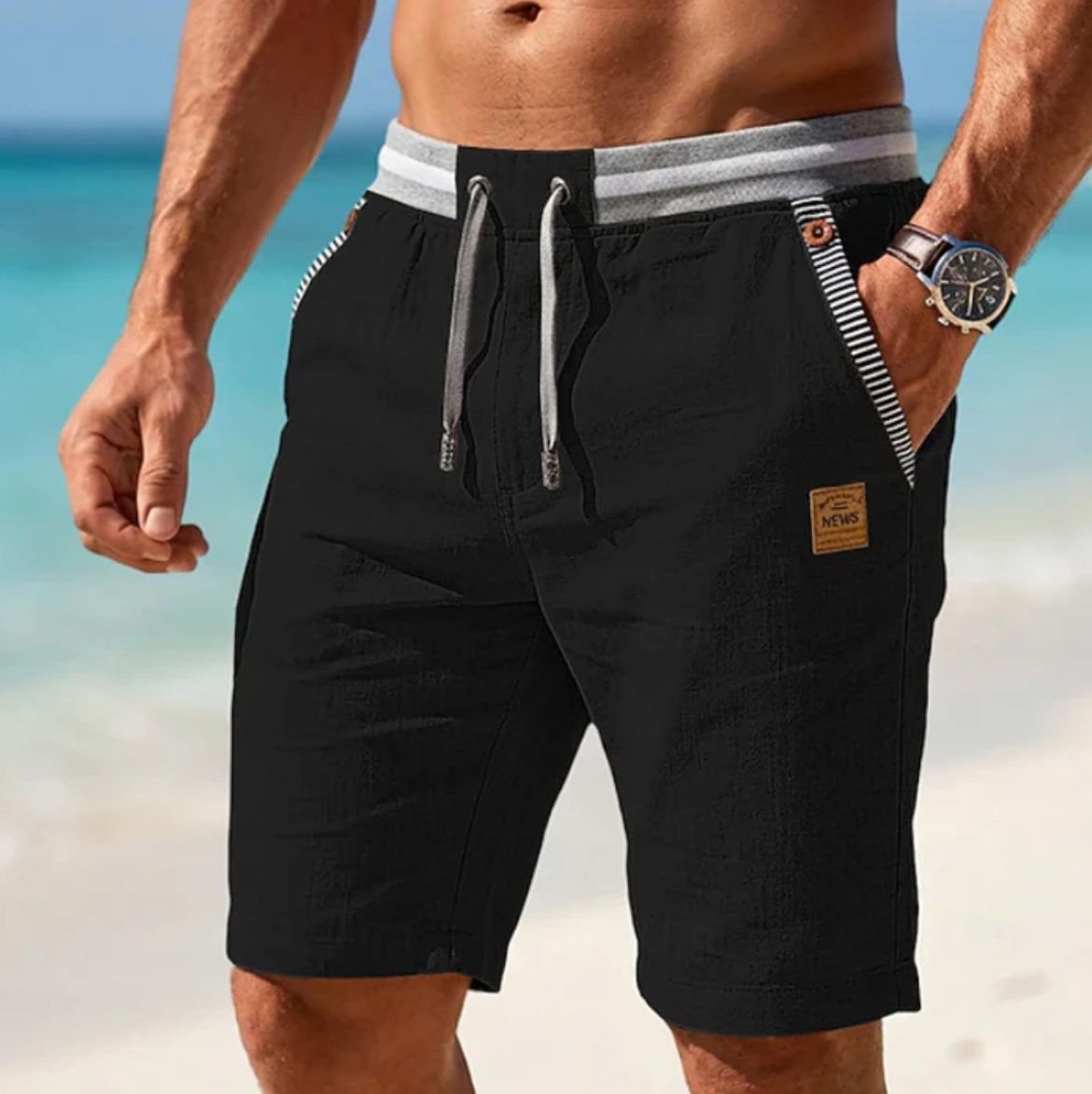 Piere - Pantalones cortos con cordón ajustable