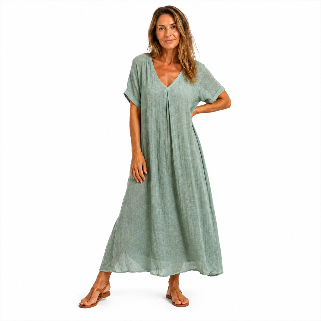 Vestido Celeste - Elegancia Natural