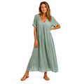 Vestido Celeste - Elegancia Natural