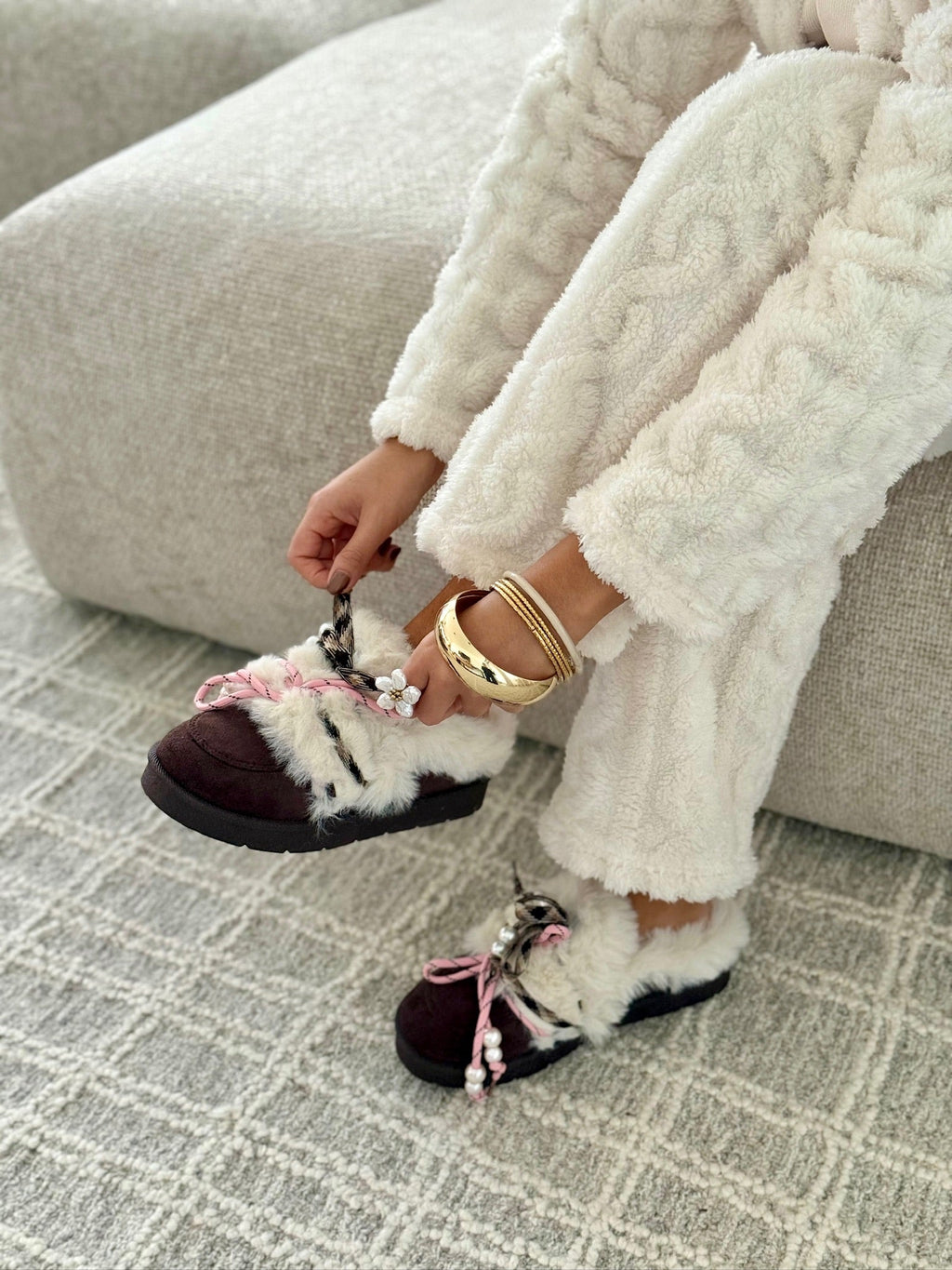 Pantuflas « Pía » Marron