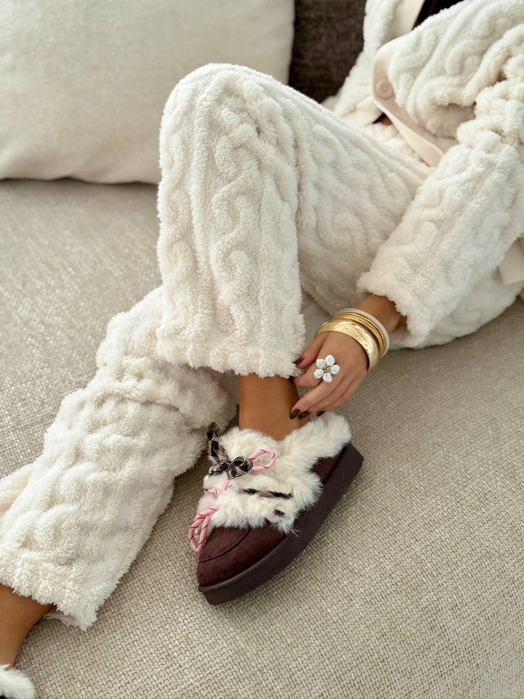 Pantuflas « Pía » Marron