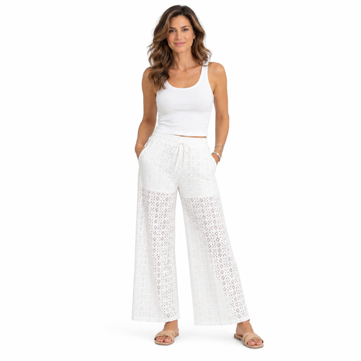 Blanca - Pantalón Calado